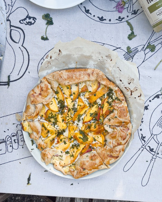 Serrano Mint Peach Galette